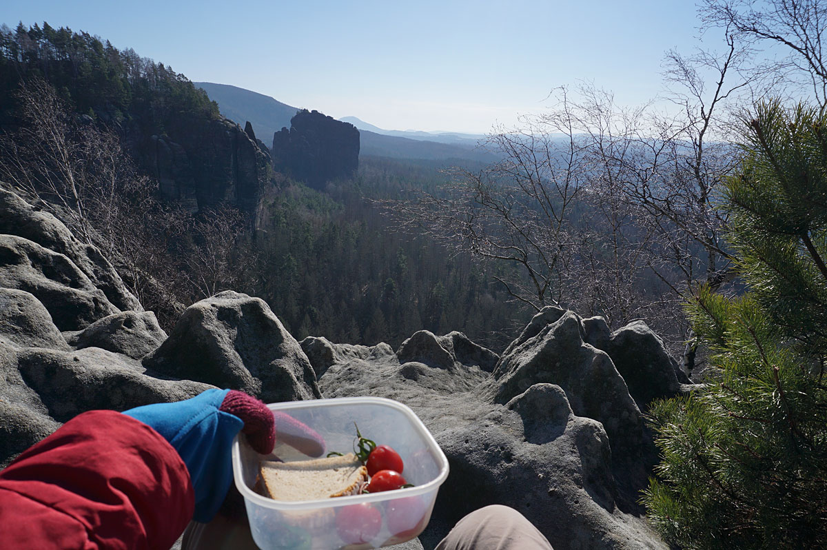 Wandern in der Sächsischen Schweiz: Carolafelsen und Schrammsteine ab Schmilka