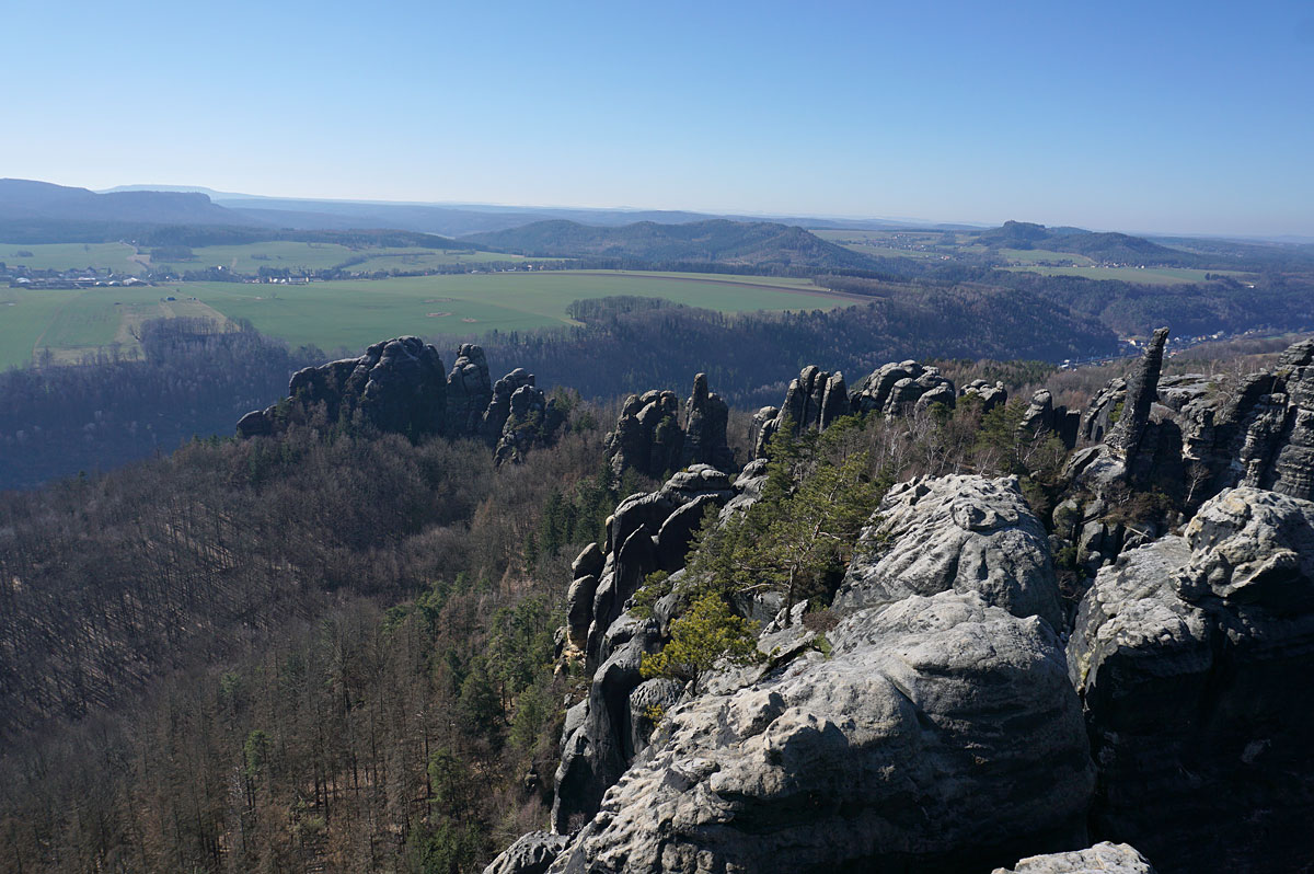 Wandern in der Sächsischen Schweiz: Carolafelsen und Schrammsteine ab Schmilka